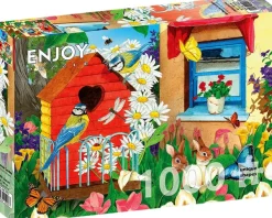 Enjoy Puzzle Birdhouse Garden* Oiseaux|Forêts, Fleurs Et Jardins
