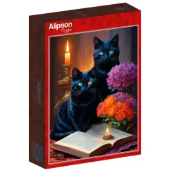 Alipson Puzzle Black Cats* Chats|Forêts, Fleurs Et Jardins
