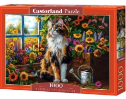 Castorland Blooming Cat Meditation* Chats|Forêts, Fleurs Et Jardins