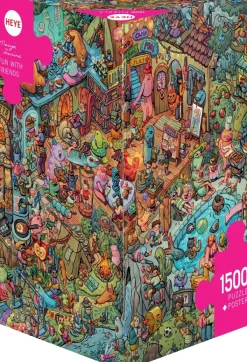 Heye Boite Triangulaire - Fun with Friends*Femme De 1 500 Pièces|De 1 500 Pièces