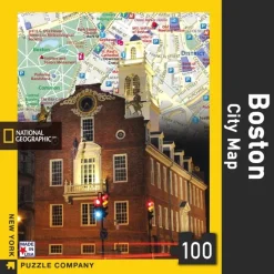 New York Puzzle Company Boston City Map Mini* Pièces Mini|Villes Et Villages
