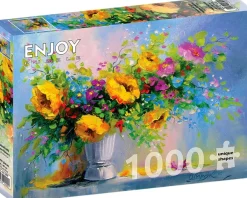 Enjoy Puzzle Bouquet au Fleurs Jaunes* Déco Et Objets|Forêts, Fleurs Et Jardins