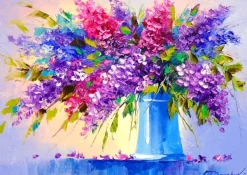 Enjoy Puzzle Bouquet of Lilacs in a Vase* Forêts, Fleurs Et Jardins|Art