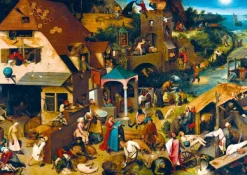 Bluebird Puzzle Brueghel Pieter - Pieter Bruegel the Elder - Netherlandish Proverbs, 1559* Art|De 1 000 Pièces