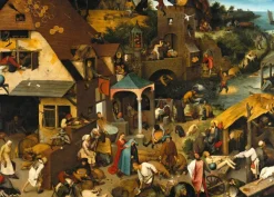 Grafika Brueghel Pieter - 2 Puzzles - L'Art de Pieter Brueghel : Proverbes Flamands - Le Dénombrement de Bethléem* Art|De 500 À 999 Pièces
