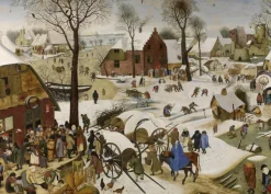 Grafika Brueghel Pieter - 2 Puzzles - L'Art de Pieter Brueghel : Proverbes Flamands - Le Dénombrement de Bethléem* Art|De 500 À 999 Pièces