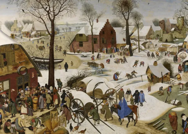 Grafika Brueghel Pieter - 2 Puzzles - L'Art de Pieter Brueghel : Proverbes Flamands - Le Dénombrement de Bethléem* Art|De 500 À 999 Pièces