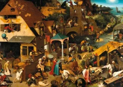 Puzzle Michèle Wilson Brueghel Pieter - Puzzle en Bois Découpé à la Main - Proverbes Flamands*Enfant Puzzles Enfants|À Partir De 9 Ans