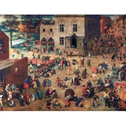 Puzzle Michèle Wilson Brueghel Pieter - Puzzle en Bois Découpé à la Main - Brueghel : Jeux D'Enfants* Puzzles Adultes|Pièces Difficiles