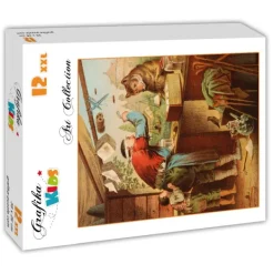 Grafika Kids Carl Offterdinger - Pièces XXL - Carl Offterdinger : Le Loup et les sept Chevreaux*Enfant Puzzles Pour Enfants|Art Pour Les Enfants