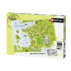 Nathan Carte de France*Enfant Cartes Du Monde|Dès 6 Ans : 50 À 100 Pièces