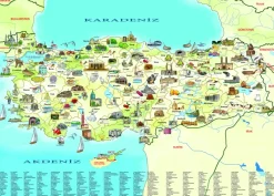 Art Puzzle Carte de la Turquie* Cartes Du Monde|Dès 9 Ans : 251 À 399 Pièces