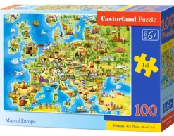 Castorland Carte d'Europe*Enfant Dès 6 Ans : 50 À 100 Pièces|À Partir De 6 Ans
