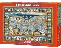 Castorland Carte du Monde, 1639* De 2 000 Pièces|De 2 000 Pièces
