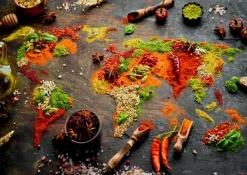 Enjoy Puzzle Carte du Monde en Epices* Déco Et Objets|Déco Culinaire