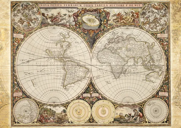 Schmidt Spiele Carte historique du monde* De 2 000 Pièces|De 2 000 Pièces