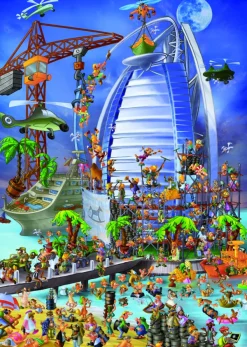 DToys Cartoon Collection - Construction du Burj Al Arab*Femme Humour, Satire Et Wasgij|Monuments