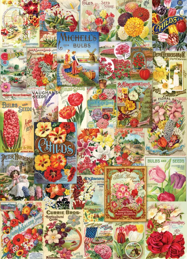 Eurographics Catalogues de Graines de Fleurs* Rétros Et Nostalgie|Collages