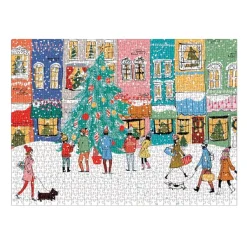 Galison Chanteurs de Noël - Puzzle de 1000 Pièces en Boîte Carré*Femme Noël|Neige