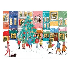 Galison Chanteurs de Noël - Puzzle de 1000 Pièces en Boîte Carré*Femme Noël|Neige