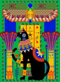 Grafika Chat Egyptien - Vert* De 2 000 Pièces|De 2 000 Pièces