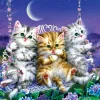 Art Puzzle Chatons se Balançant au Clair de Lune* Chats|De 500 À 999 Pièces