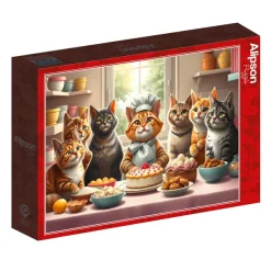 Alipson Puzzle Chats Pâtissiers en Action* Chats|Déco Culinaire