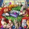 Trefl Chats sur le Sofa* De 1 500 Pièces|De 1 500 Pièces