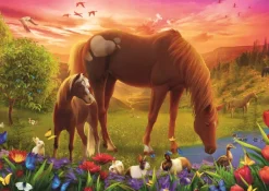 Trefl Chevaux Dans Le Pré* Chevaux|Soleil, Lune