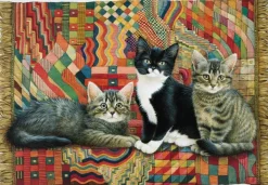 Grafika Christie, Posky and Zelly on a Deco rug* Chats|Art