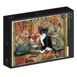 Grafika Christie, Posky and Zelly on a Deco rug* Chats|Art