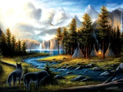 SunsOut Chuck Black - Living Wild*Femme Loups|Indiens