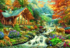 Bluebird Puzzle Chuck Pinson - Alpine Serenity* Animaux De La Forêt|Montagnes