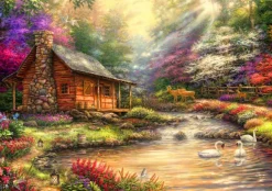 Bluebird Puzzle Chuck Pinson - Brookside Retreat* Oiseaux|Animaux De La Forêt