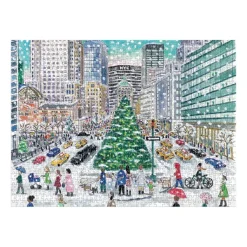 Galison Chutes de Neige sur Park Avenue - Puzzle 1000 Pièces*Femme Noël|Neige