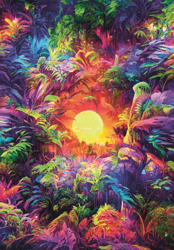 Clementoni Colorboom - Jungle Psychédélique - Boite Compacte* Forêts, Fleurs Et Jardins|De 500 À 999 Pièces