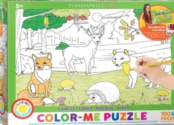 Eurographics Color-Me Puzzle - Forêt*Enfant Animaux De La Forêt|Dès 6 Ans : 50 À 100 Pièces