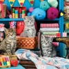 Eurographics Connecting Pieces - Des Chatons dans l'Atelier de Couture*Enfant Chats|Déco Et Objets