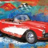 Eurographics Corvette Cruising Tin* Voitures, Motos Et Camions|Rétros Et Nostalgie