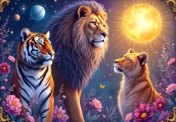 Alipson Puzzle Cosmos Félin* Animaux Sauvages|Forêts, Fleurs Et Jardins