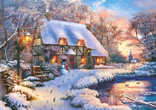 Castorland Cottage d'Hiver*Femme Noël|Neige