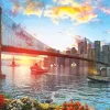 Art Puzzle Coucher de Soleil à New York* Villes Et Villages|Ponts