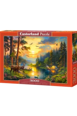 Castorland Coucher de Soleil sur la Rivière de la Forêt* De 3 000 Pièces|De 3 000 Pièces