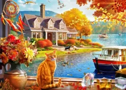 Bluebird Puzzle Crisp Fall View* Chats|Cottages Et Châlets