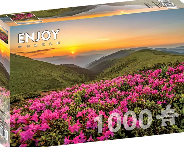 Enjoy Puzzle Crépuscule Rose* Soleil, Lune|Forêts, Fleurs Et Jardins