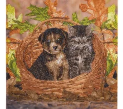 Crystal Art - Kit Broderie Diamant - Chat et Chien* Broderie Diamant|Chiens
