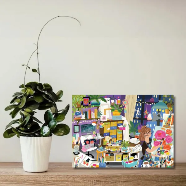 Pieces & Peace Cynthia Frenette - Mon Lieu Préféré : l'Atelier d'Art*Femme De 1 500 Pièces|De 1 500 Pièces