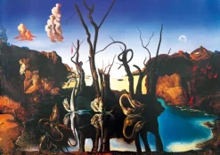 Bluebird Puzzle Dalí Salvador - Salvador Dalí - Swans Reflecting Elephants, 1937* Art|De 1 000 Pièces