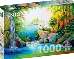 Enjoy Puzzle Dans les Bois à côté de la Cascade* Cascades|Forêts, Fleurs Et Jardins