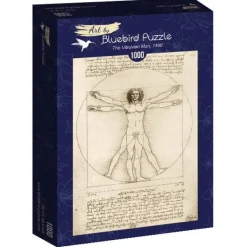 Bluebird Puzzle De Vinci Léonard - Leonard De Vinci - The Vitruvian Man, 1490* Art|De 1 000 Pièces